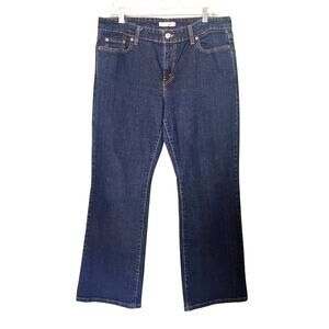 Levi's Women's Size 14P Jeans 34x28 515 Bootcut Stretch Mid-Rise Dark Wash